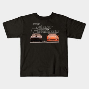 paul walker supra mk4 2JZ-GTE vs 1970 Dodge Charger R/T Kids T-Shirt